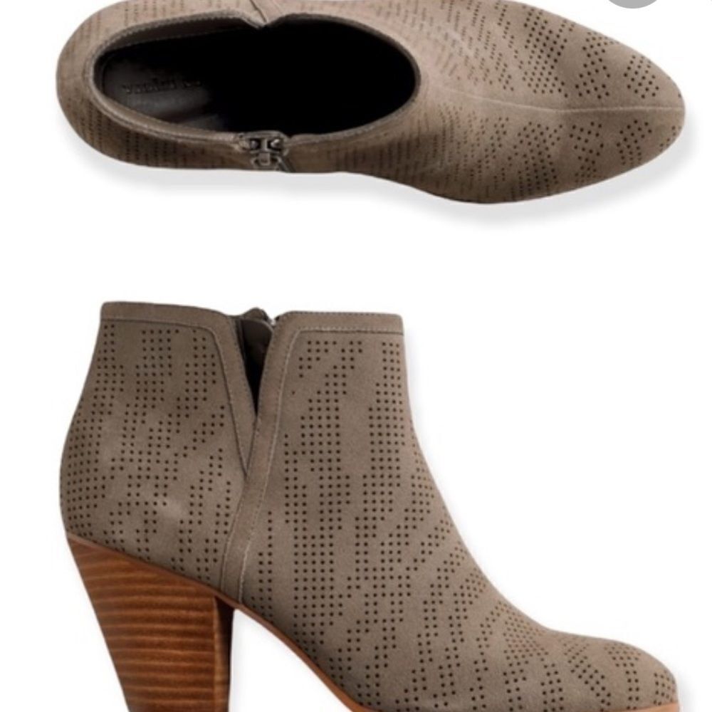 Violet & Red ankle booties. 8